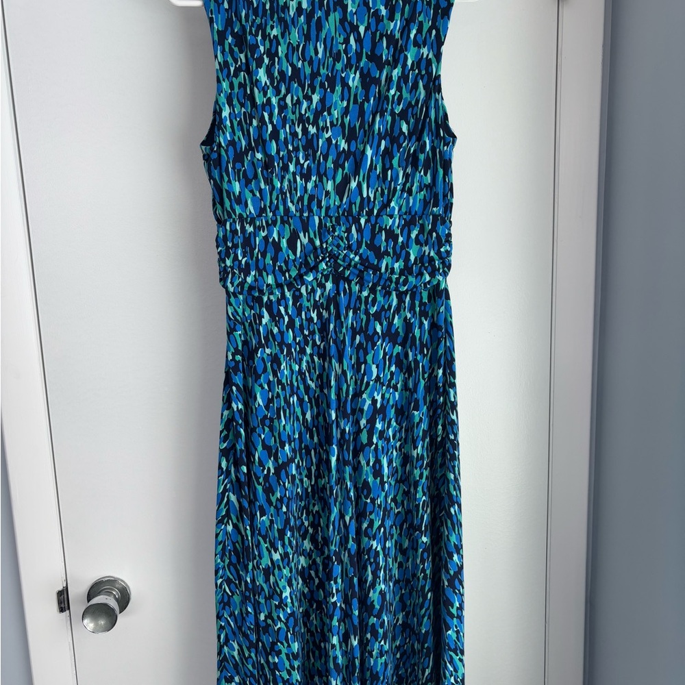 Dressbarn Blue/Green Sleeveless Dress